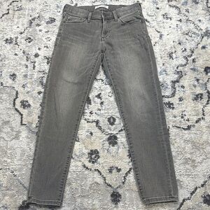 Banana Republic Skinny Ankle Jeans Womens 25 Gray Stretch Denim